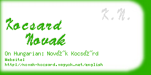 kocsard novak business card